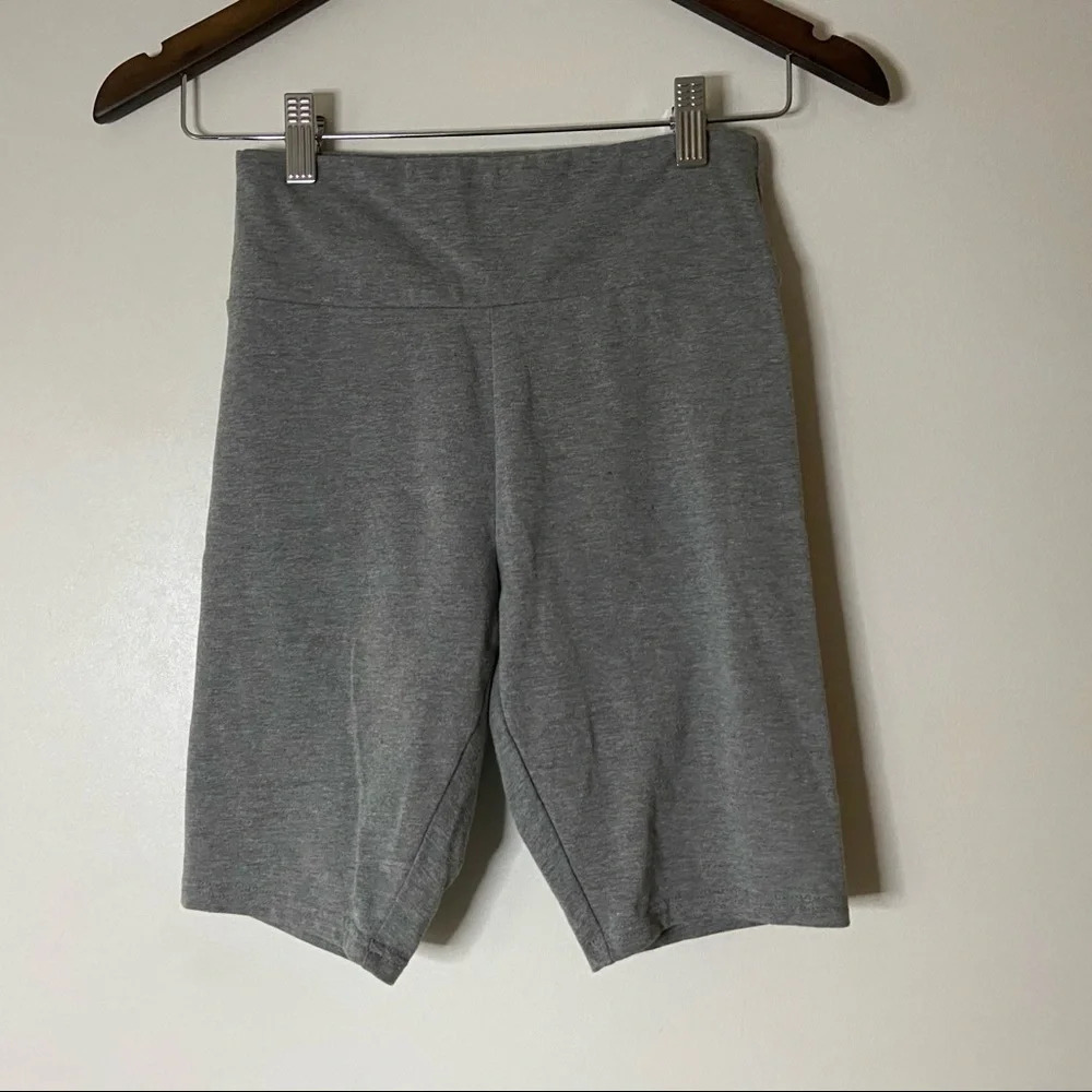 Biker Shorts Trendy High Waist Cotton Blend Gray Womens Size Extra small - Picture 8 of 9